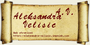 Aleksandra Velišić vizit kartica
